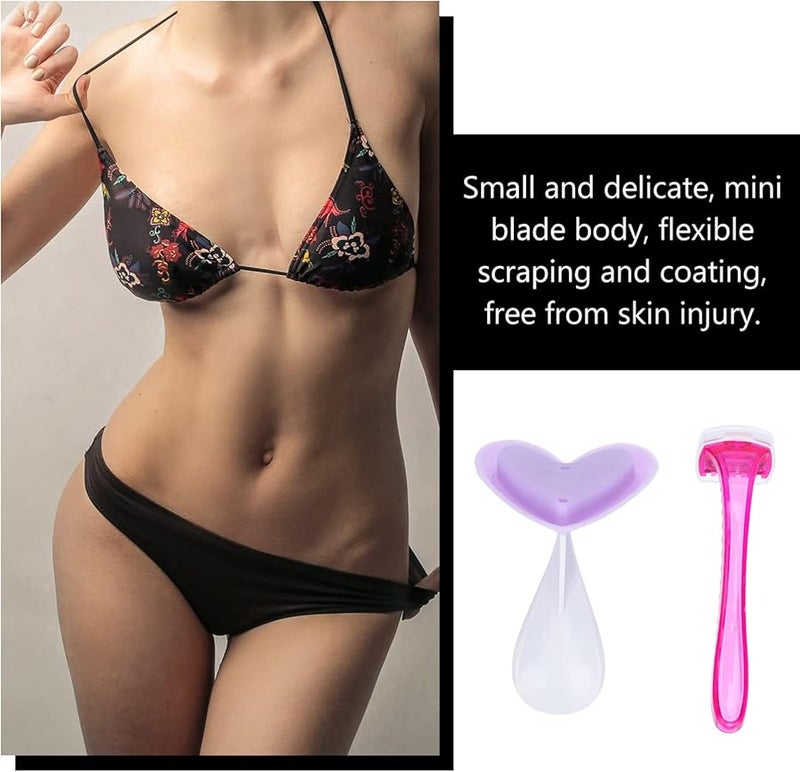 GALPADA Bikini Hair Removal Wax Kit Women Razor Trimmer Set Portable Random Color - Image 2